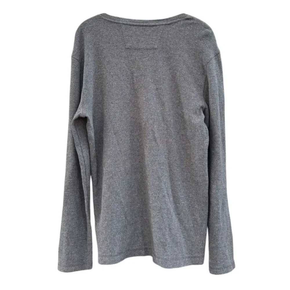 Banana Republic Men's Double Knit Henley Cotton Modal Longsleeve Shirt - Medium